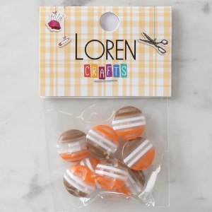 Loren Crafts 8li Desenli Düğme - 1087