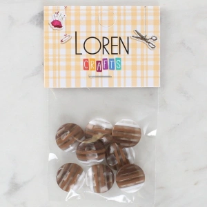 Loren Crafts 8li Desenli Düğme - 1088