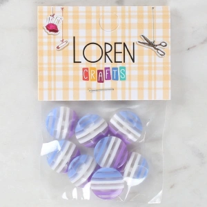 Loren Crafts 8li Desenli Düğme - 1092