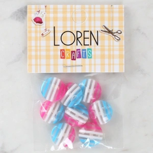 Loren Crafts 8li Desenli Düğme - 1093