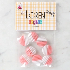 Loren Crafts 8li Desenli Düğme - 1094