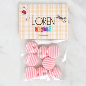 Loren Crafts 8li Desenli Düğme - 1105