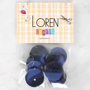 Loren Crafts 8li Düğme Mavi - 1141