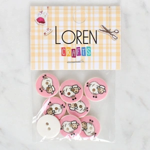 Loren Crafts 8li Koyun Düğme - 1169