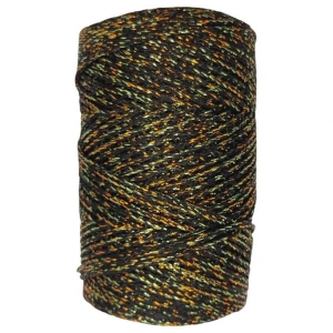 Makrome İpi 3mm  Polyester Siyah Altın Simli