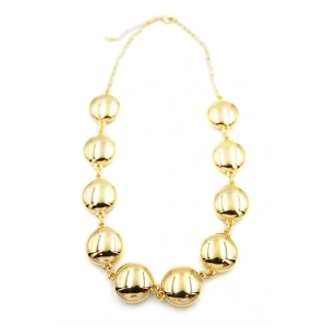 Metal Şekilli Kolye - Altın