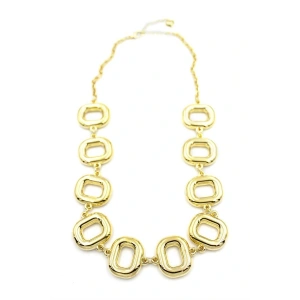 Metal Şekilli Kolye - Altın