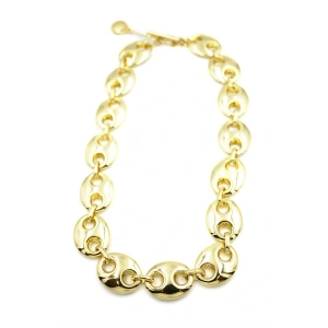 Metal Şekilli Kolye - Altın