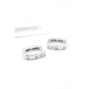 Mineli Halka Küpe - Gümüş