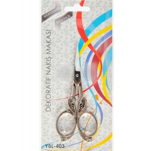 Nakış Makası Dekoratif Gümüş Kuğu YBL-403 Model 25