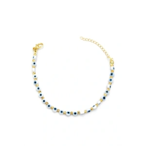 Nazar Boncuk  Bileklik - Beyaz