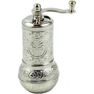 Osmanlı Motifli Kahve Ve Baharat Değirmeni Gümüş