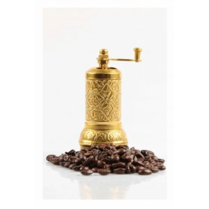 Osmanlı Motifli Kahve Ve Baharat Değirmeni Sarı