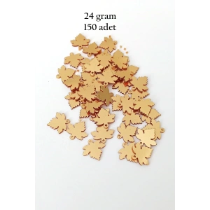 Oya Abiye Bileklik Kolye Pleksi Metalik Plastik Pul Altın Renk 24 gram 150 adet - BNC551