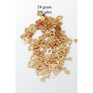 Oya Abiye Bileklik Kolye Pleksi Metalik Plastik Pul Altın Renk 24 gram 300 adet - BNC548