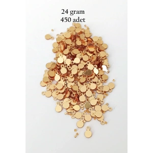 Oya Abiye Bileklik Kolye Pleksi Metalik Plastik Pul Altın Renk 24 gram 450 adet - BNC557