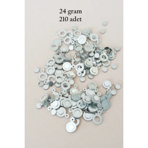 Oya Abiye Bileklik Kolye Pleksi Metalik Plastik Pul Gümüş Renk 24 gram 210 adet - BNC570