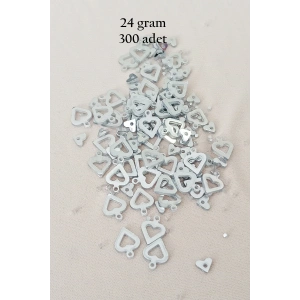 Oya Abiye Bileklik Kolye Pleksi Metalik Plastik Pul Gümüş Renk 24 gram 300 adet - BNC571
