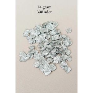 Oya Abiye Bileklik Kolye Pleksi Metalik Plastik Pul Gümüş Renk 24 gram 390 adet - BNC567