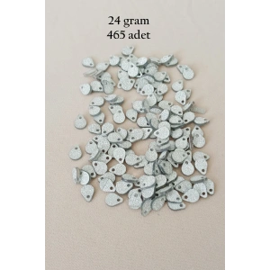 Oya Abiye Bileklik Kolye Pleksi Metalik Plastik Pul Gümüş Renk 24 gram 465 adet - BNC569