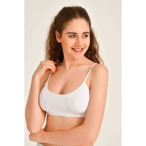 Pedli İp Askılı Beyaz Büstiyer