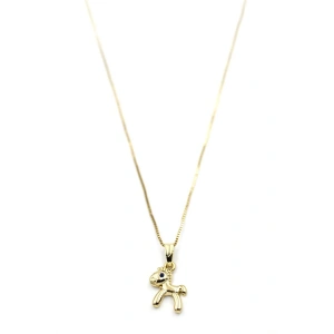 Peluş At Figürü Kolye - Altın