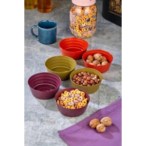 Plastik Çerezlik Sunumluk 6 Lı Kase Yonca Desen Royaleks-HT-001