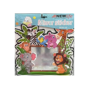 Resimli Çocuk Desenli 30x30 Cm Dekoratif Ayna Royaleks-CLKN-1710