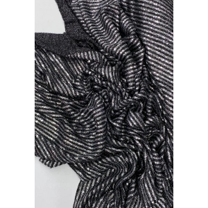 Sakallı Çizgili Pullu Kumaş  Pullu Payet Kumaş Abiye Nişan Düğün Siyah