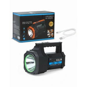 Şarjlı Dev Boy El Feneri 25w Süper Parlak Led El Lambası Kamp, Av Ve Güvenlik İçin İdeal