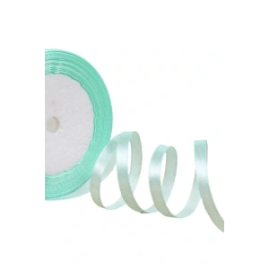 Saten Kurdele 1 cm 10 Metre Turkuaz