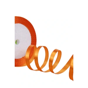 Saten Kurdele 6 mm Orange 70 Metre