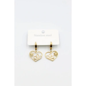 Sedef Çiçek Küpe - Altın