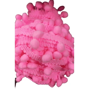 Sıralı Ponpon 1 Metre Pembe