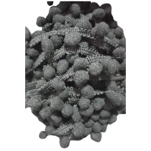 Sıralı Ponpon 1 Metre Siyah