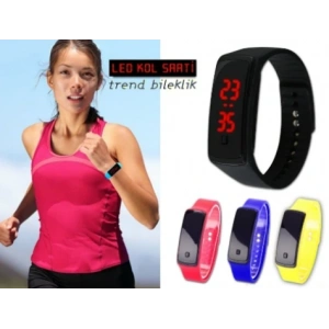 Siyah Ekranlı Led Kol Saati (kırmızı)