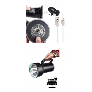 Taşınabilir Solar Şarjlı Led Fener Powerbank Özellikli Kamp Ve Acil Durum İçin Süper Parlak Işık