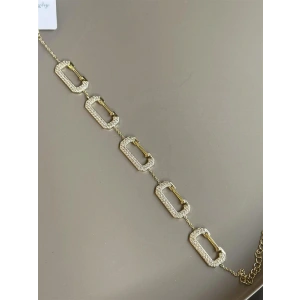 Taşlı Bileklik - Altın