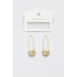 Taşlı Filkete Küpe - Altın