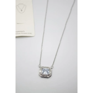 Taşlı Kolye - Gümüş