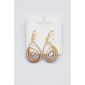 Taşlı Küpe - Altın