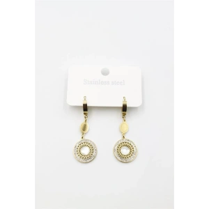 Taşlı Küpe - Altın