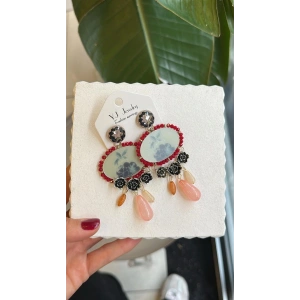 Taşlı Küpe - ÇOK RENKLİ