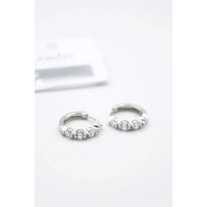 Taşlı Küpe - Gümüş