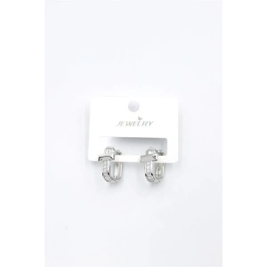 Taşlı Küpe - Gümüş