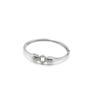 Taşlı Vip Bilezik - Gümüş