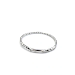 Taşlı Vip Bilezik - Gümüş