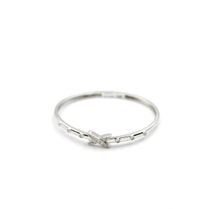 Taşlı Vip Bilezik - Gümüş