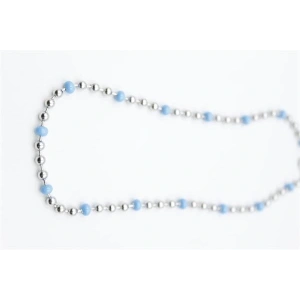 Turkuaz Boncuk Kolye - Gümüş