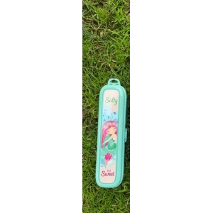 Turkuaz Multi Renkli Kapaklı Kalemlik Kutusu -çanta İçi Saklama - Diş Fırçası - Makyaj Fırçası Kutu